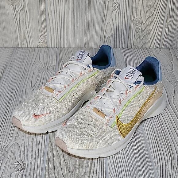 Nike SuperRep Go 3 Flyknit Next Nature Sun Club White Sanded Gold Sneakers NWT - Picture 12 of 15